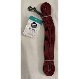 Whisker City Red Checkered Pet Cat Leash 6 ft NEW